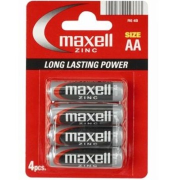 MAXELL - PILA SALINA MANGANESO AA R6 4 UNIDADES