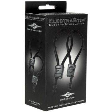 ELECTRASTIM - ANÉIS PENIANOS AJUSTÁVEIS PRESTIGE ELECTRA LOOPS PRETOS