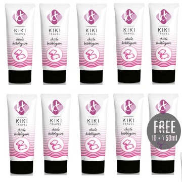 KIKÍ TRAVEL - LUBRIFICANTE SABOR GOMA 50ML 10 1 GRÁTIS