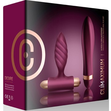 CLIMAXIMUM - KIT DESIRE VIBRADOR TORCIDO PLUG ANAL