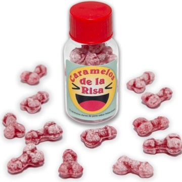 DIABLO PICANTE - 12 DOCES DE RISADA EM FORMA DE PÊNIS MORANGO-CEREJA