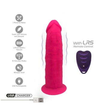 SILEXD - MODELO DE PÊNIS REALISTA 2 ROSA CONTROLE REMOTO LRS 17 CM
