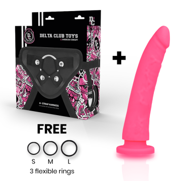 DELTA CLUB - ARREIO DE BRINQUEDOS DONG ROSA SILICONE 17 CM -O- 3 CM