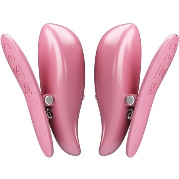 PRETTY LOVE - CAILEY NIPPLE CLAMPS 10 VIBRAÇÕES CONTROLE REMOTO ROSA