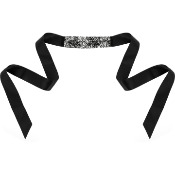 COQUETTE CHIC DESIRE - MSCARA DE RENDA PRETA COM FITA