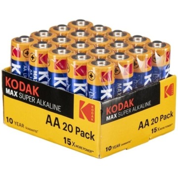 KODAK - MAX PILHA ALCALINA AA LR6 PACOTE20 PILHAS