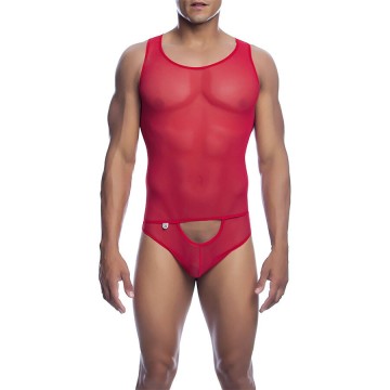 MOB - BODYSHEER VERMELHO TRANSPARENTE TAMANHO L-XL