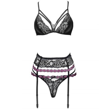 LIVCO CORSETTI FASHION - SNEHANA LC 90443 SUTI CINTA LIGA CALCINHA PRETA