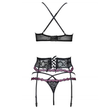 LIVCO CORSETTI FASHION - SNEHANA LC 90443 SUTI CINTA LIGA CALCINHA PRETA