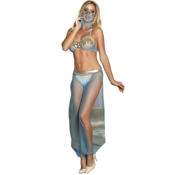SUBBLIME - CONJUNTO DE LINGERIE AZUL ESTILO INDIA S-M