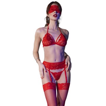 CHILIROSE - CR 4467 CONJUNTO QUATRO PEAS VERMELHO S-M
