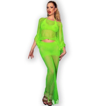 CHILIROSE - CR 4666 TOP E SAIA VERDE S-M